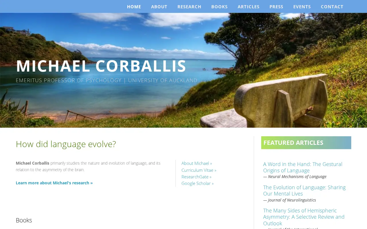 michaelcorballis.com in 2018