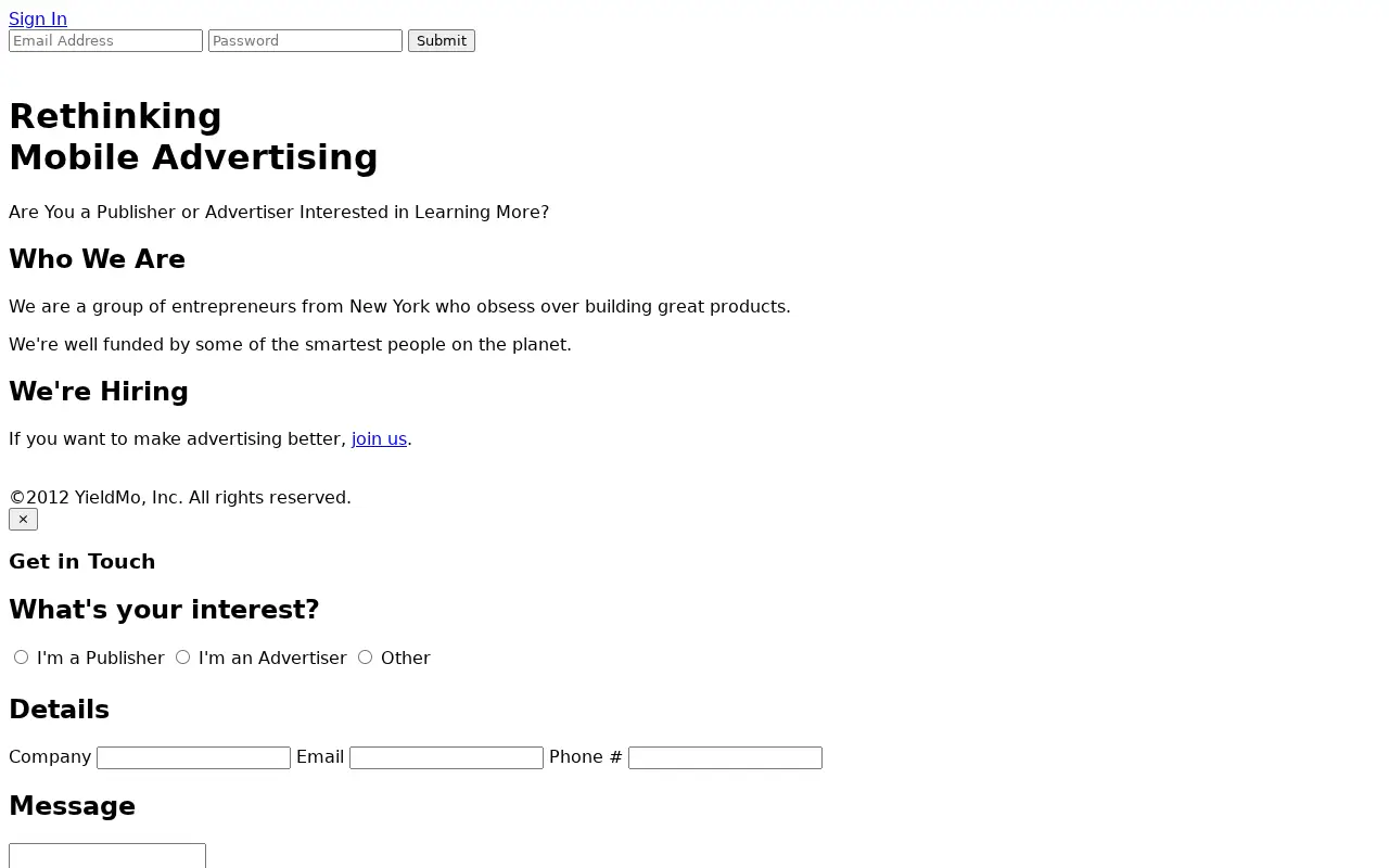 yieldmo.com in 2012