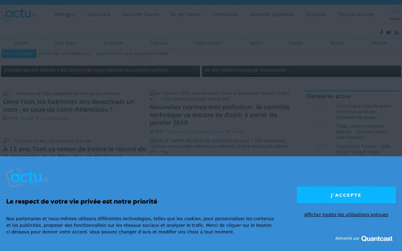 actu.fr in 2018