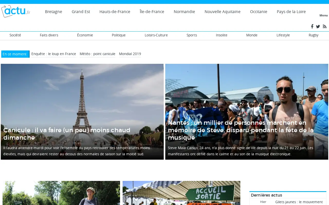actu.fr in 2019