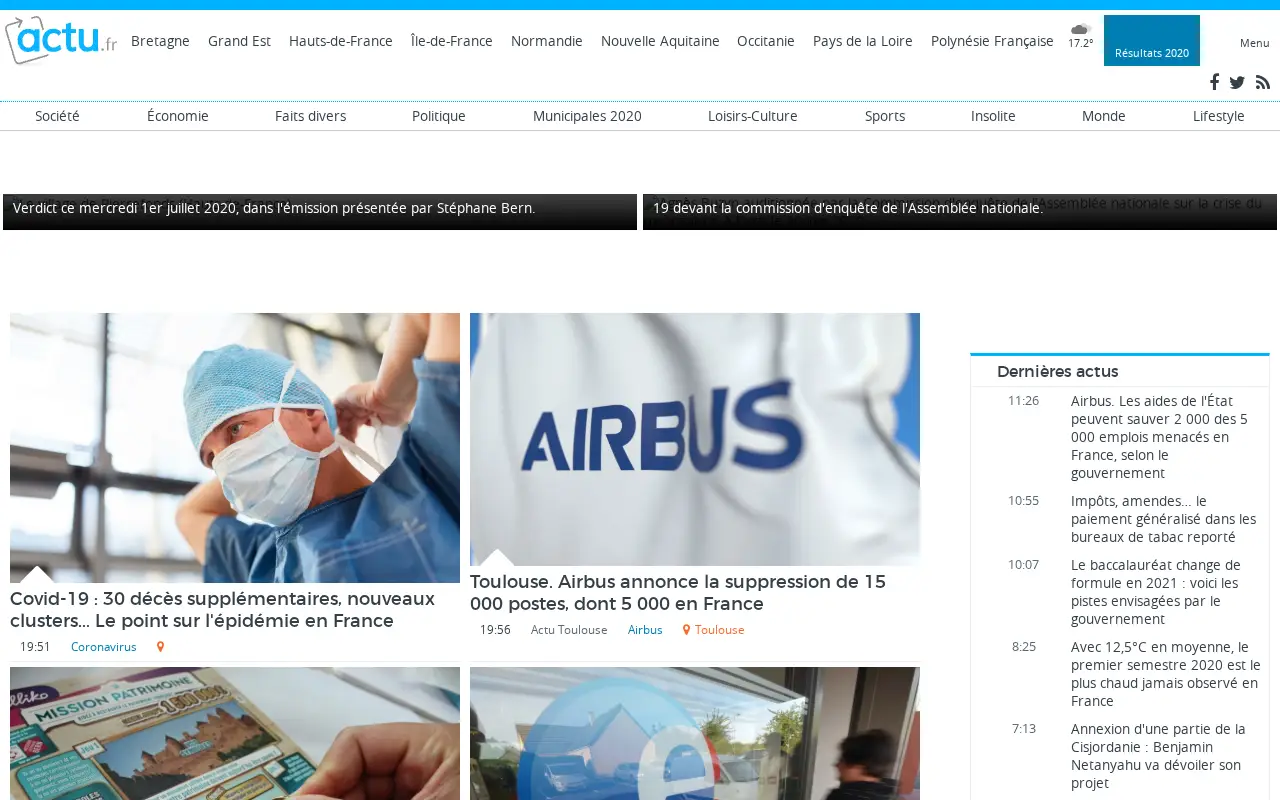 actu.fr in 2020