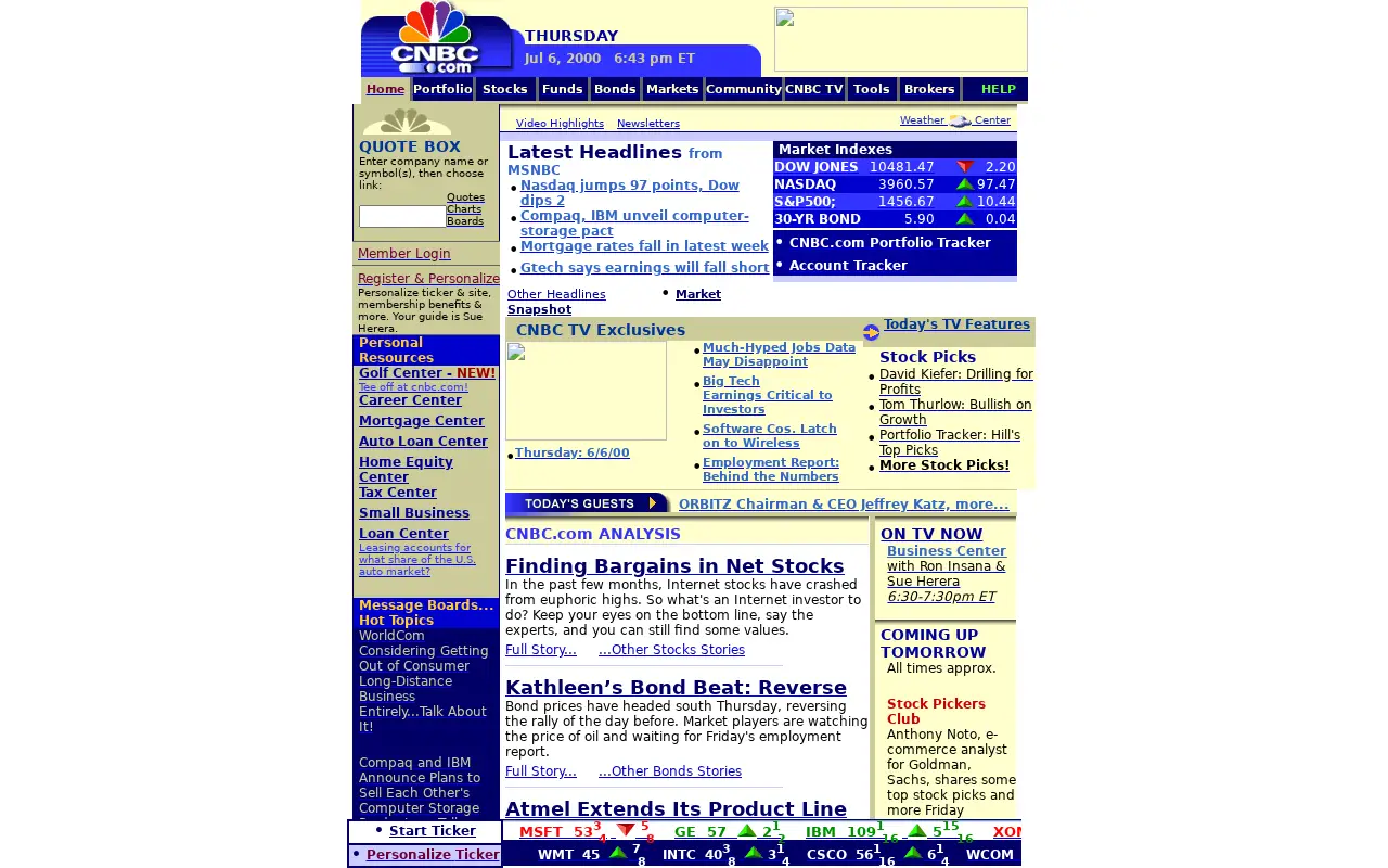 cnbc.com in 2000