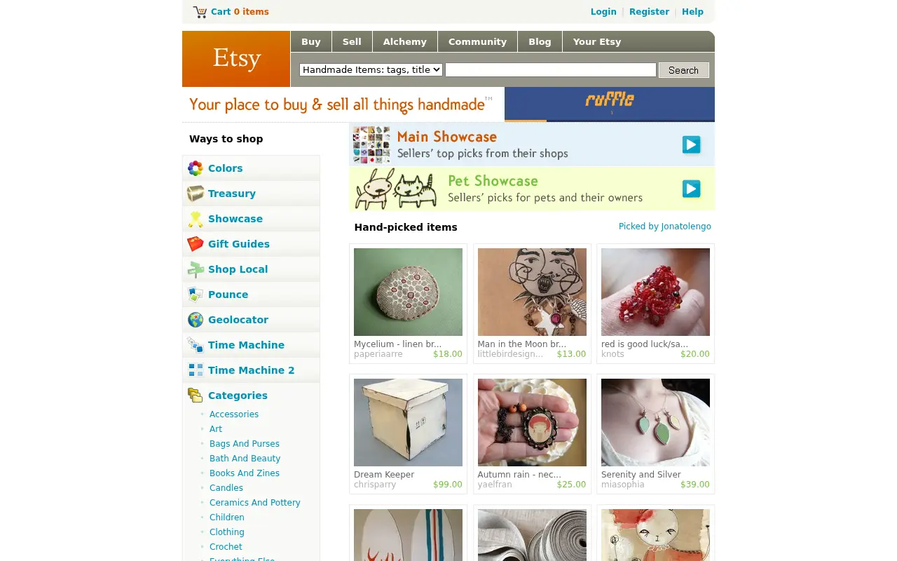 etsy.com in 2008