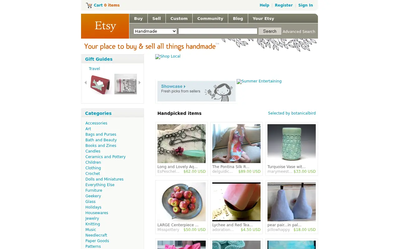 etsy.com in 2009