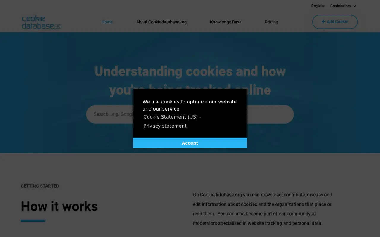 cookiedatabase.org in 2020