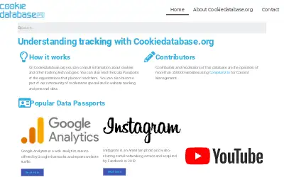 cookiedatabase.org in 2021