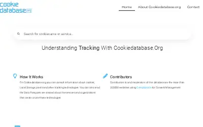 cookiedatabase.org in 2022