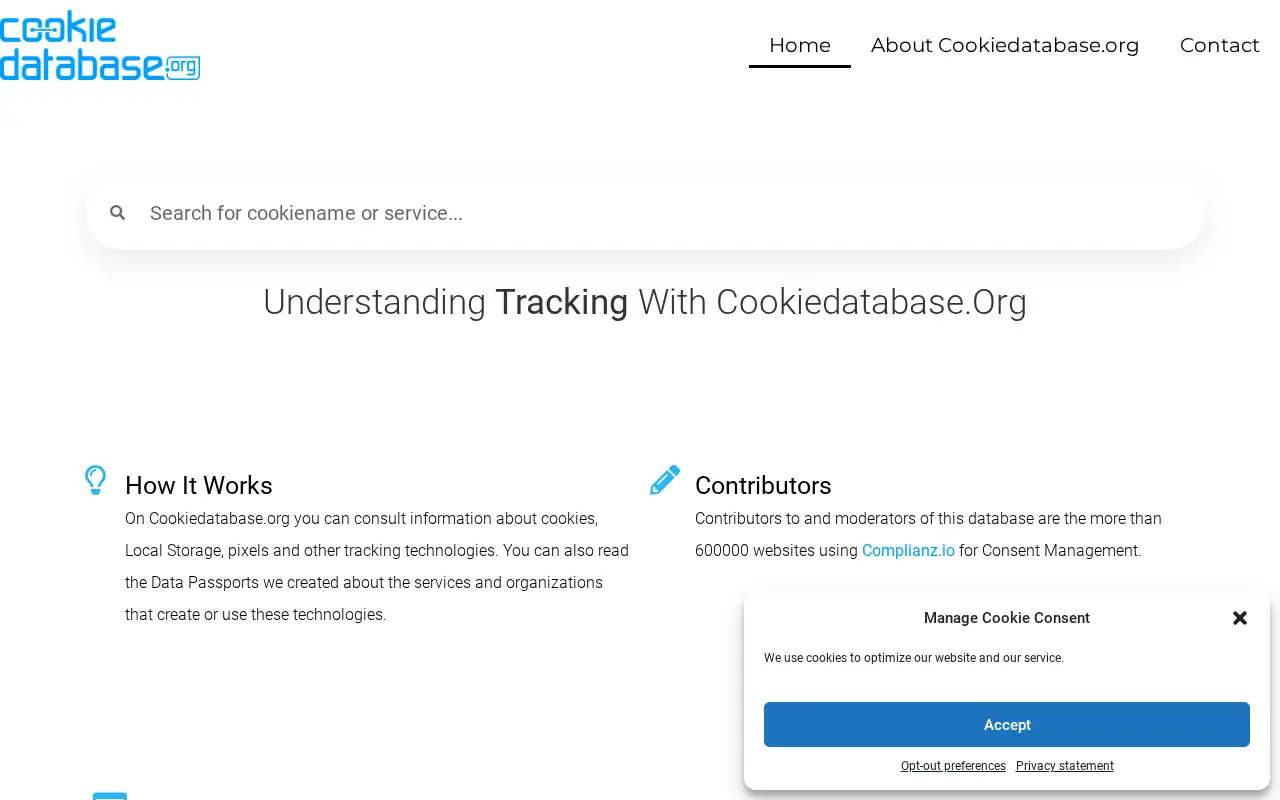 cookiedatabase.org in 2023