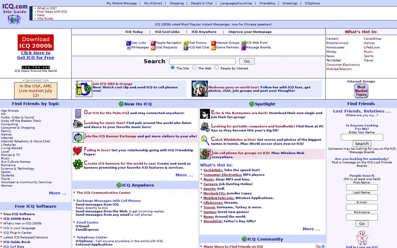 icq.com on June 29, 2001