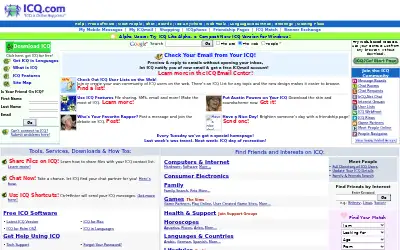 icq.com in 2002