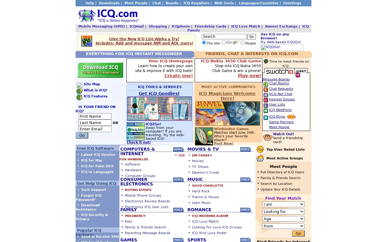 icq.com on June 22, 2003