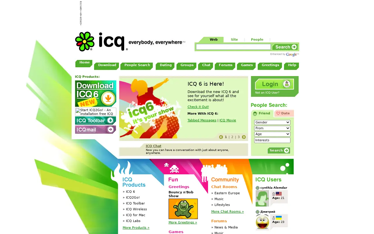 icq.com on July 1, 2007