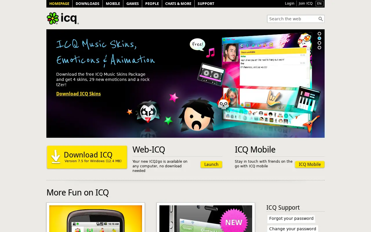 icq.com in 2011
