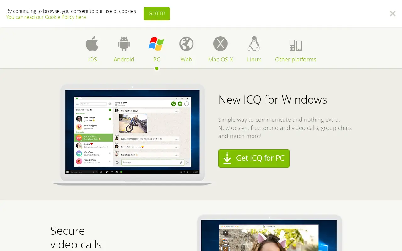 icq.com on July 1, 2018