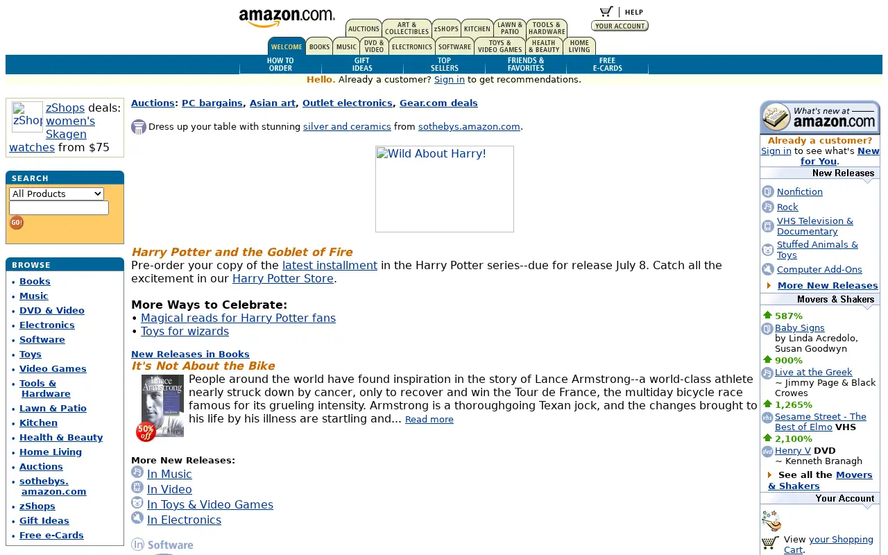 amazon.com in 2000