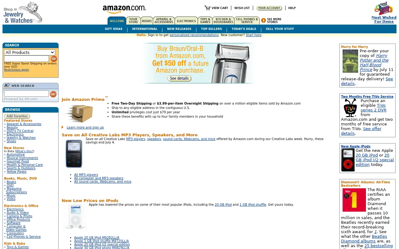 amazon.com in 2005