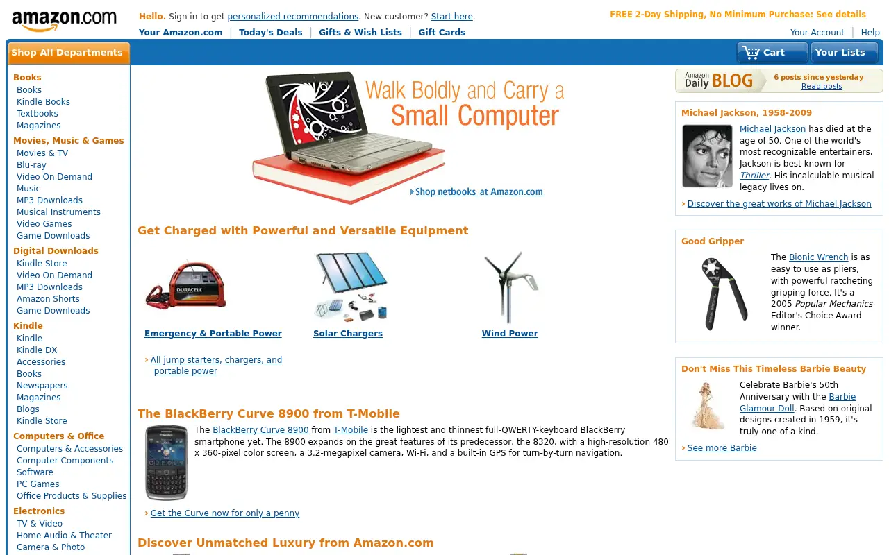 amazon.com in 2009