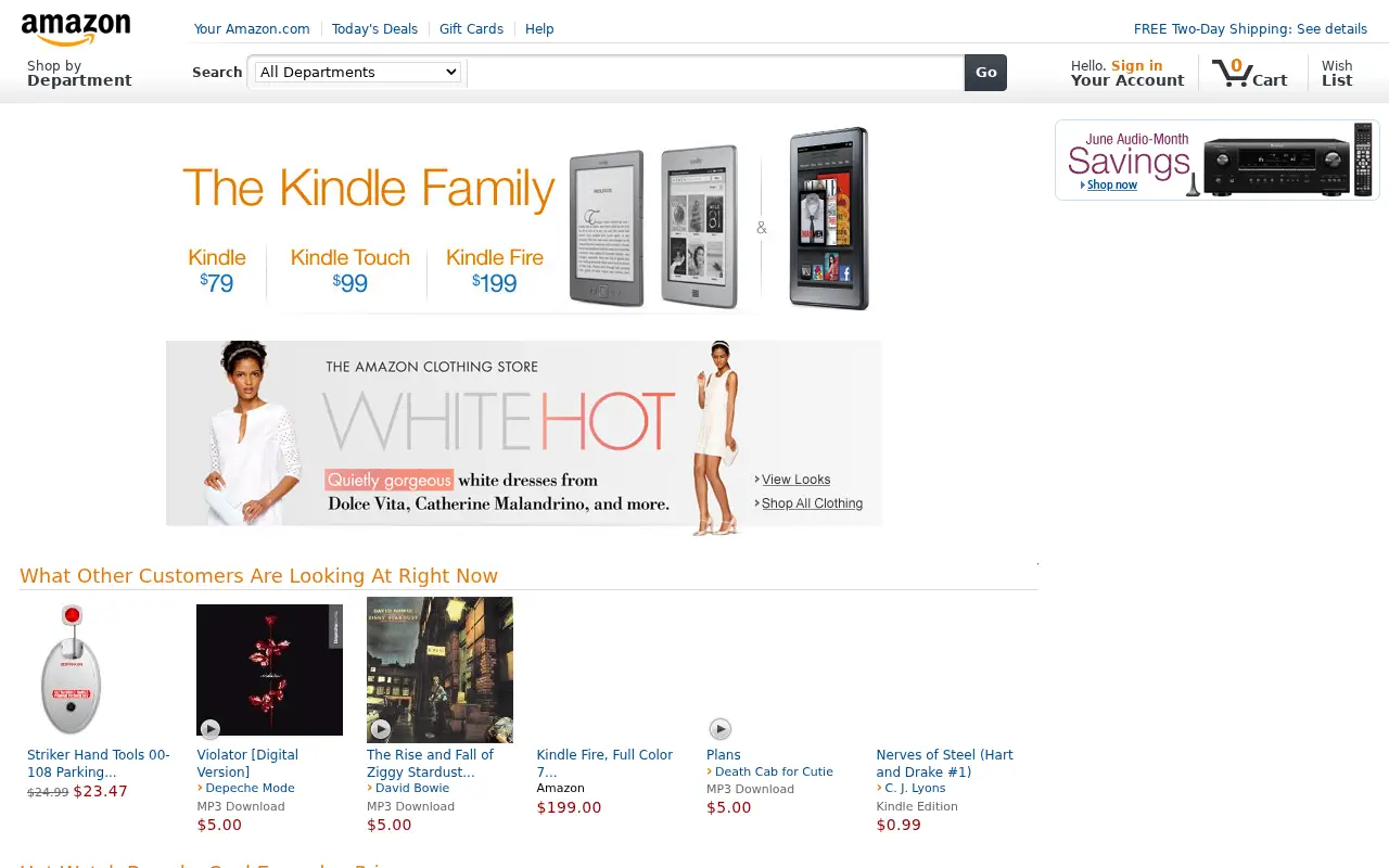 amazon.com in 2012
