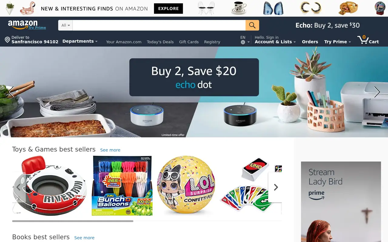 amazon.com in 2018