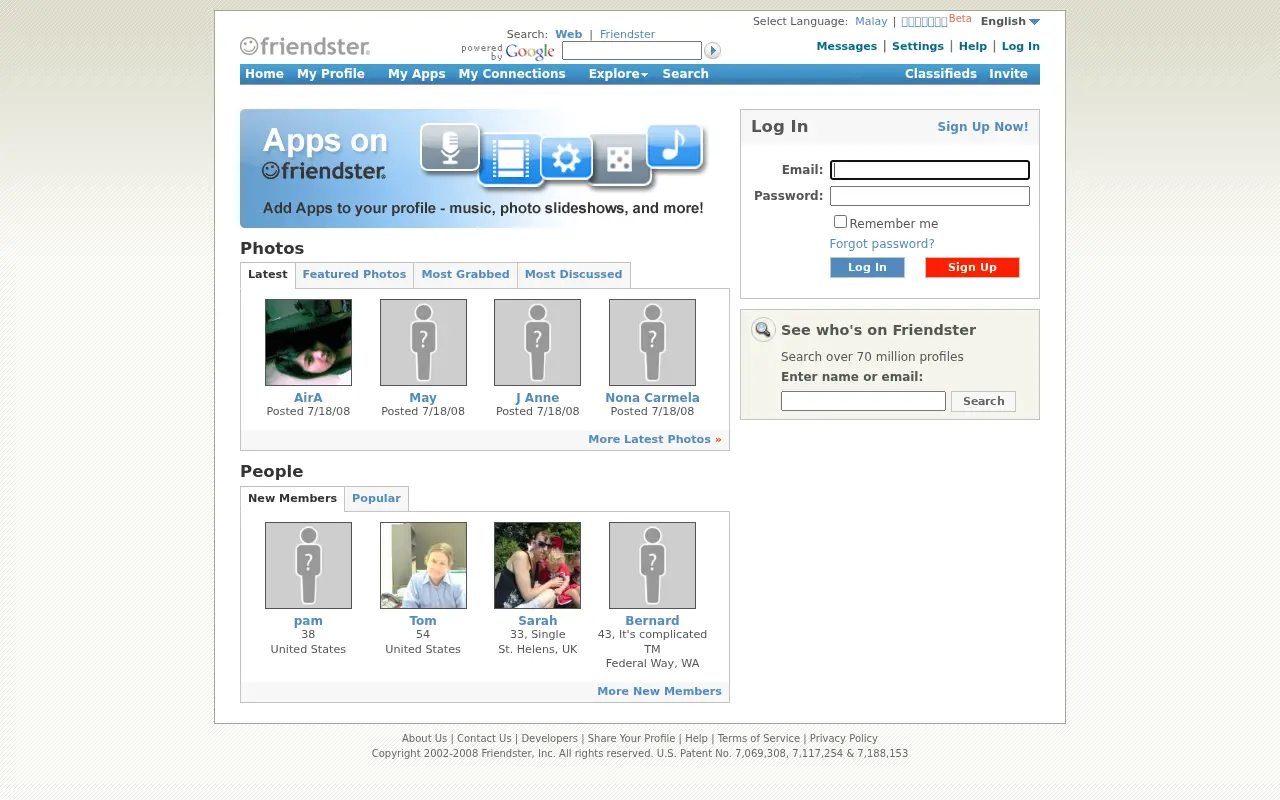 friendster.com on July 20, 2008