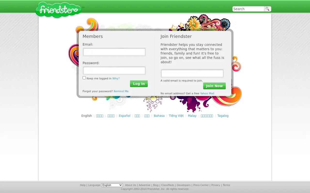 friendster.com in 2010