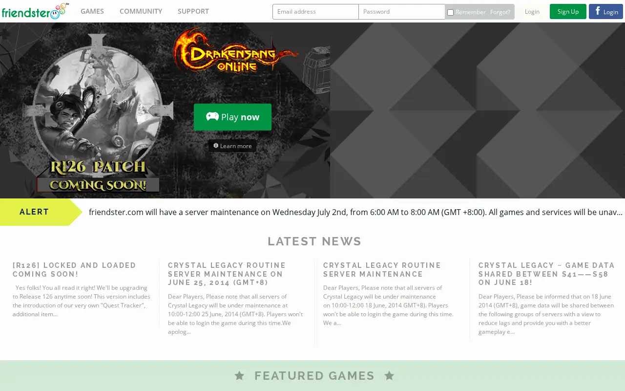 friendster.com on June 30, 2014