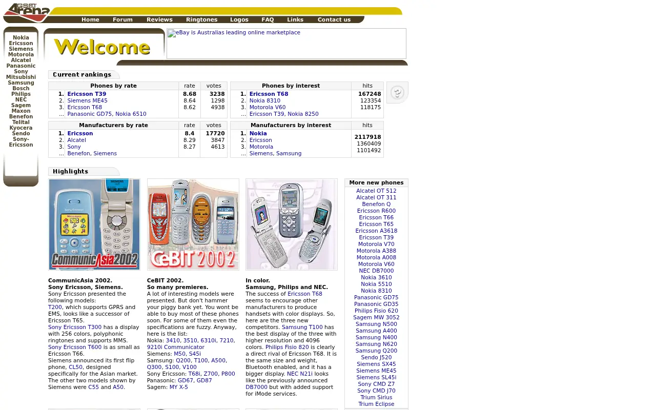 gsmarena.com in 2002