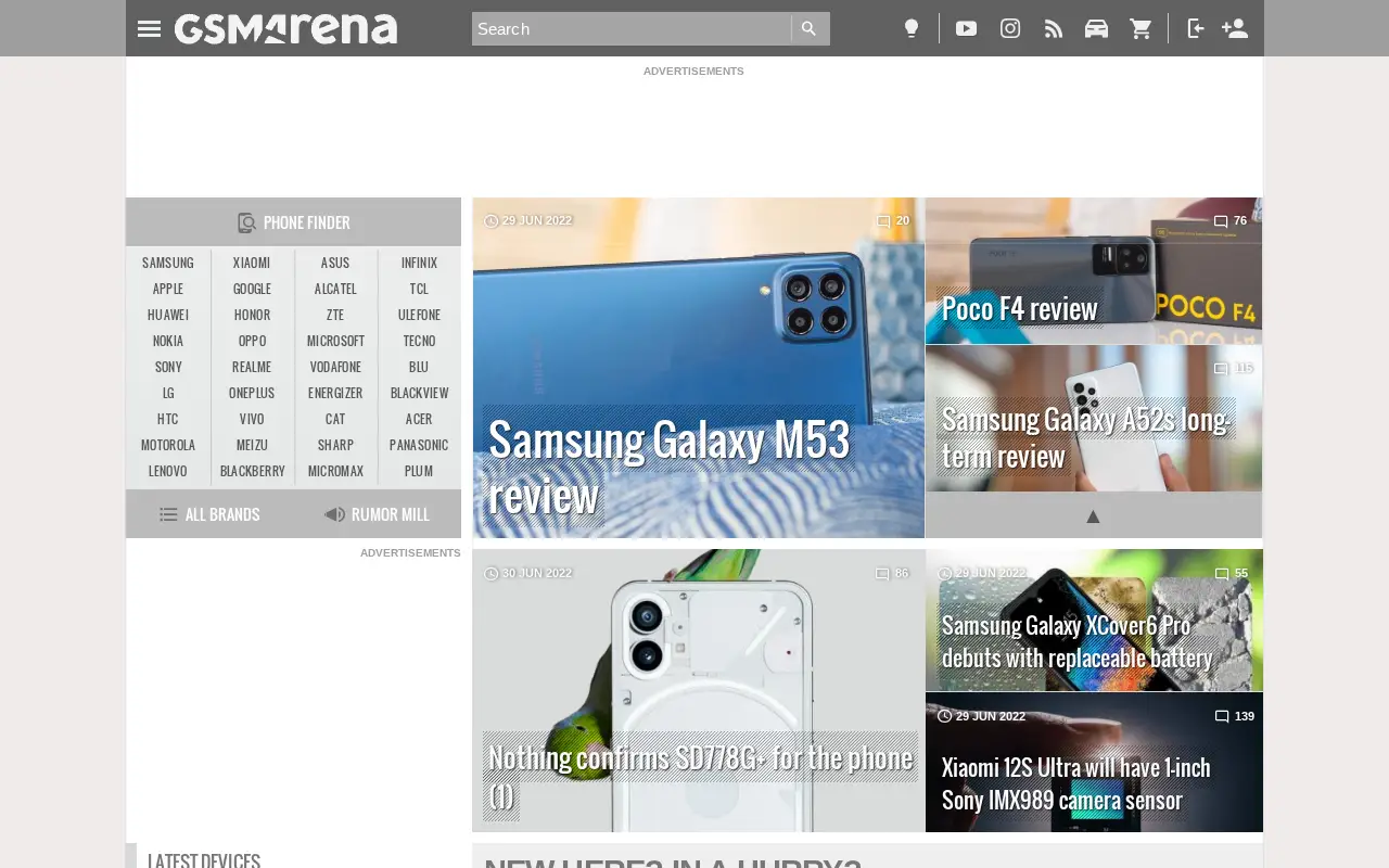 gsmarena.com in 2022
