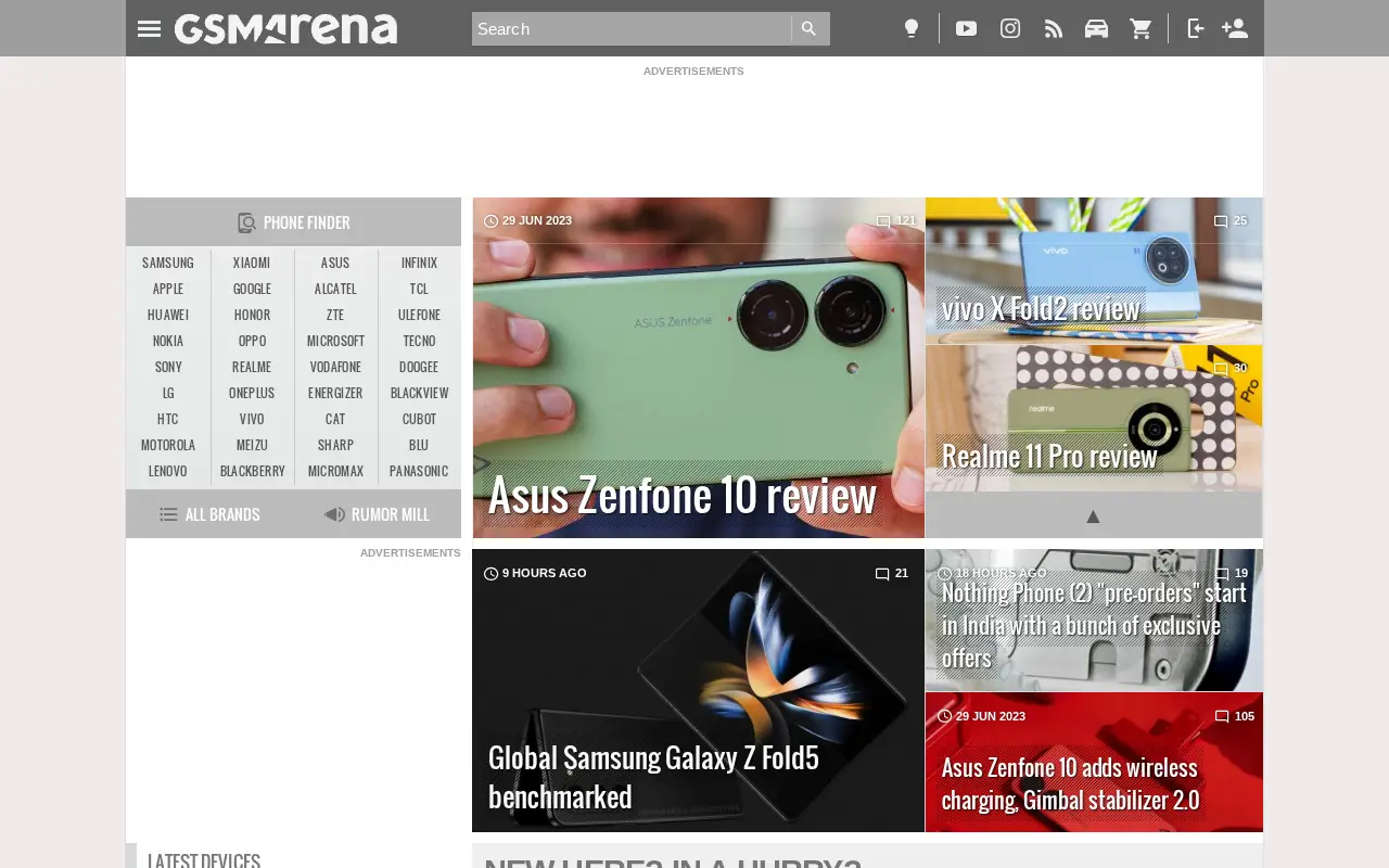 gsmarena.com in 2023