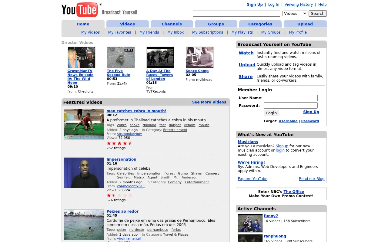 youtube.com in 2006