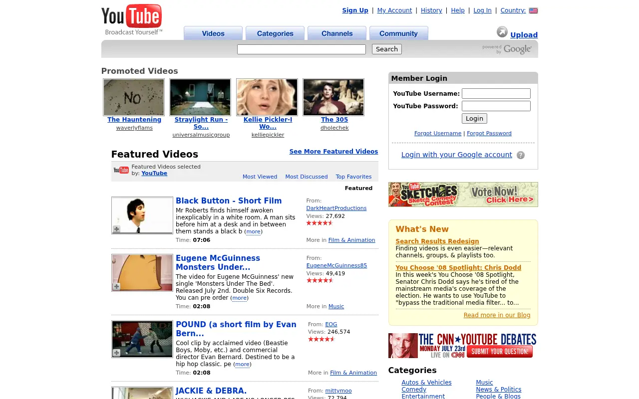 youtube.com on June 30, 2007