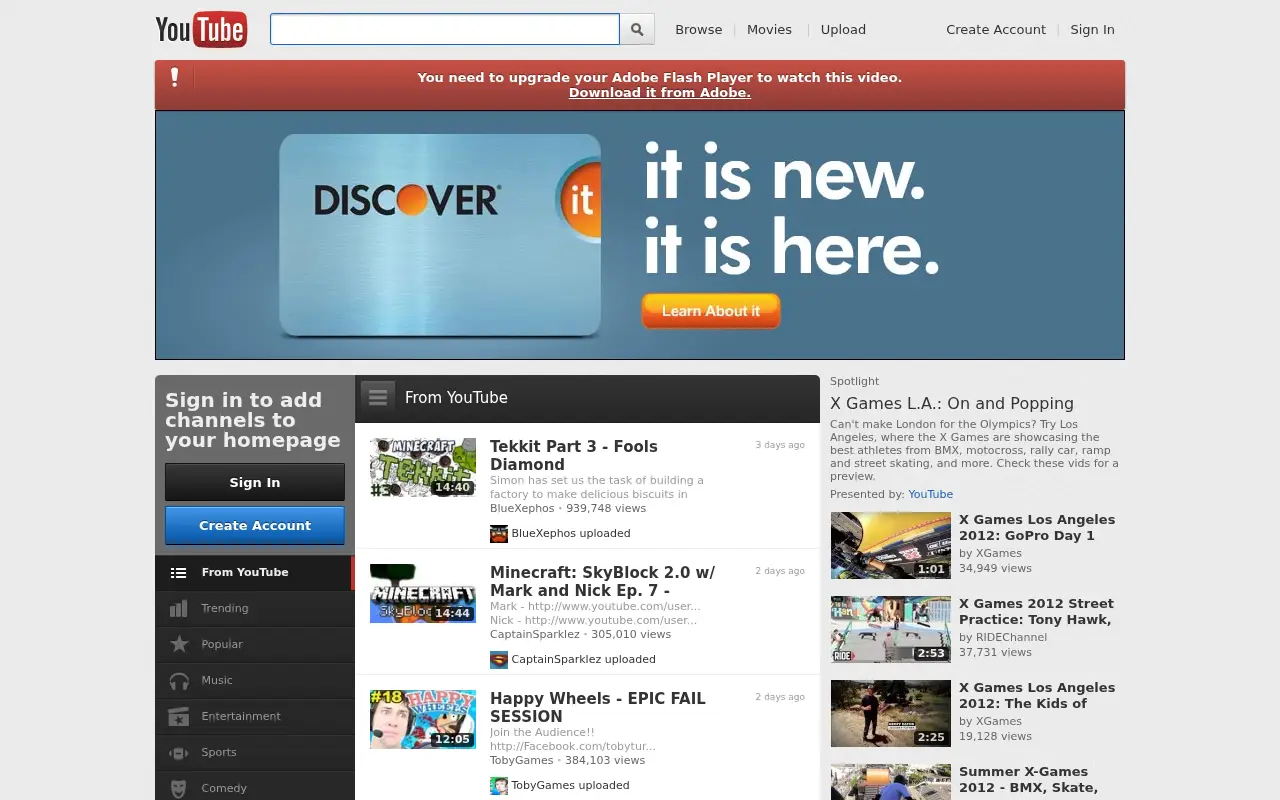 youtube.com in 2012