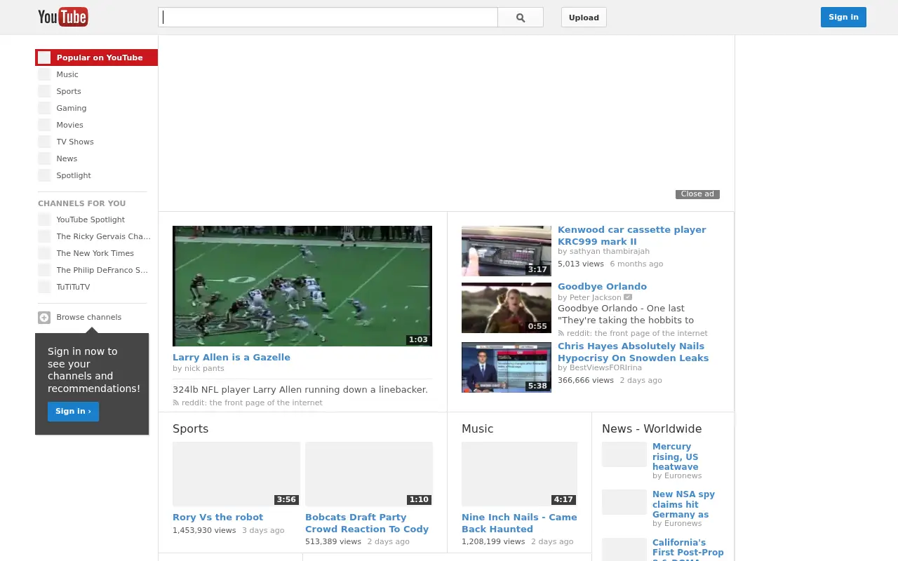 youtube.com in 2013