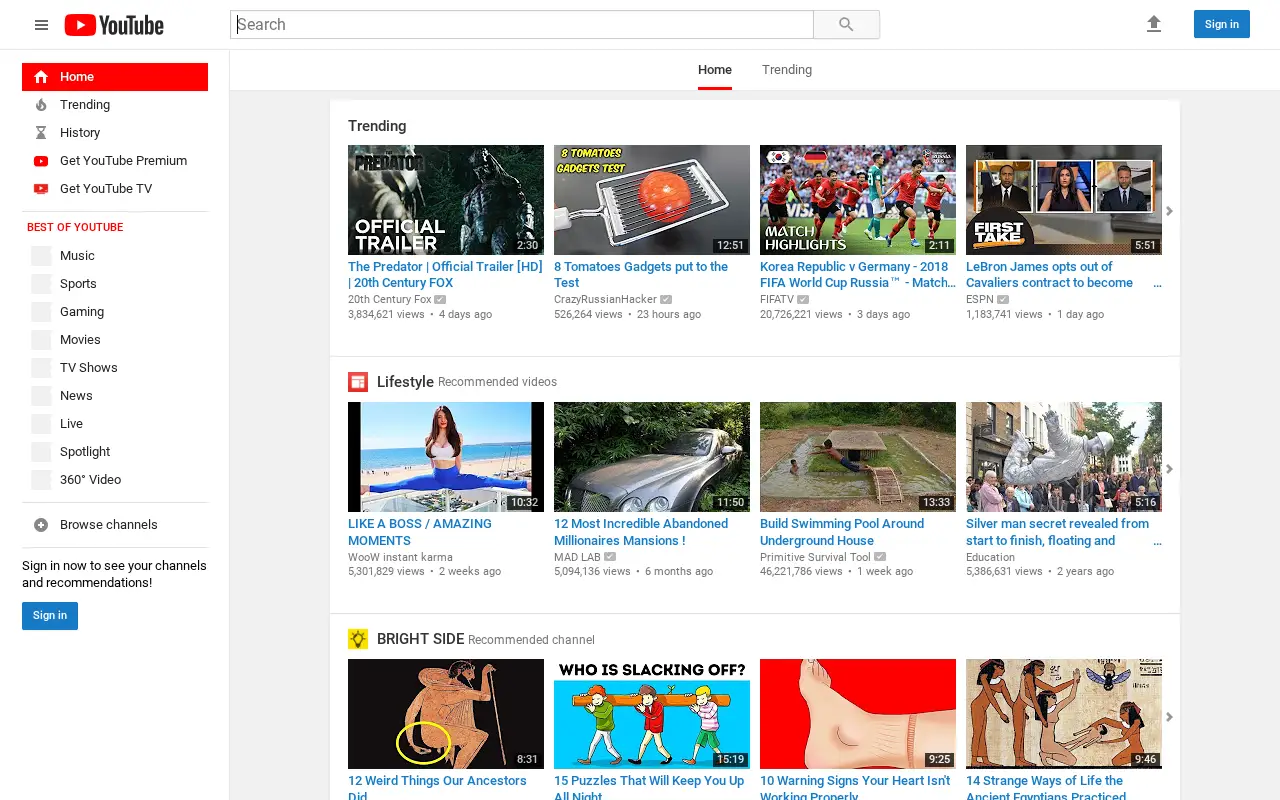 youtube.com on June 30, 2018