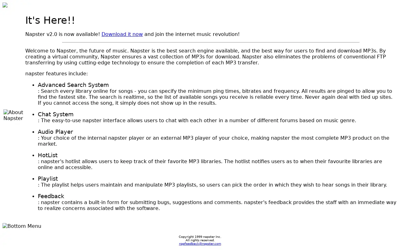 napster.com in 1999