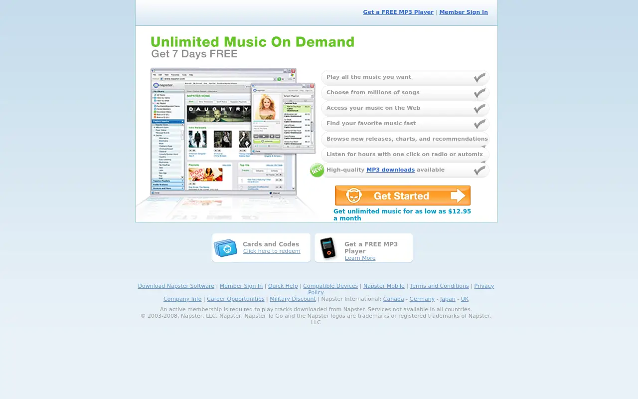 napster.com in 2008