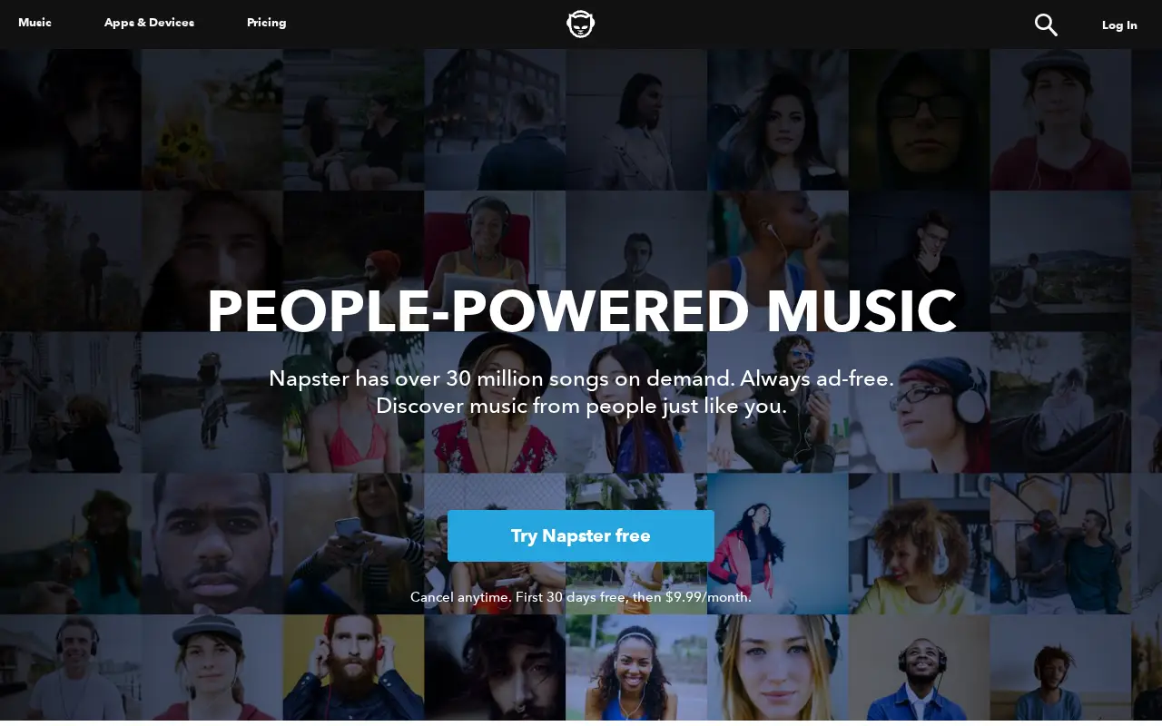 napster.com in 2017
