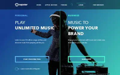 napster.com in 2018