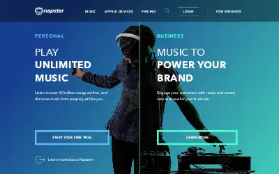 napster.com in 2019