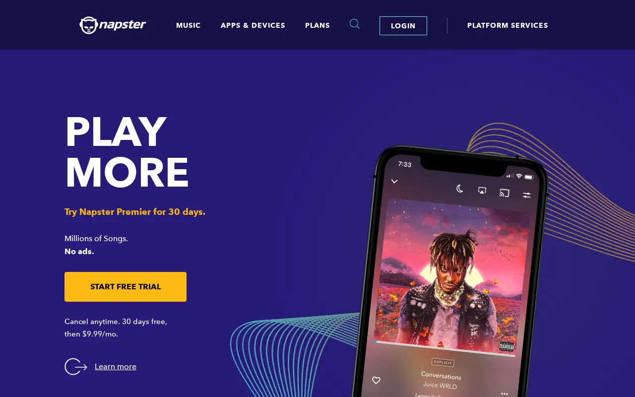 napster.com in 2021