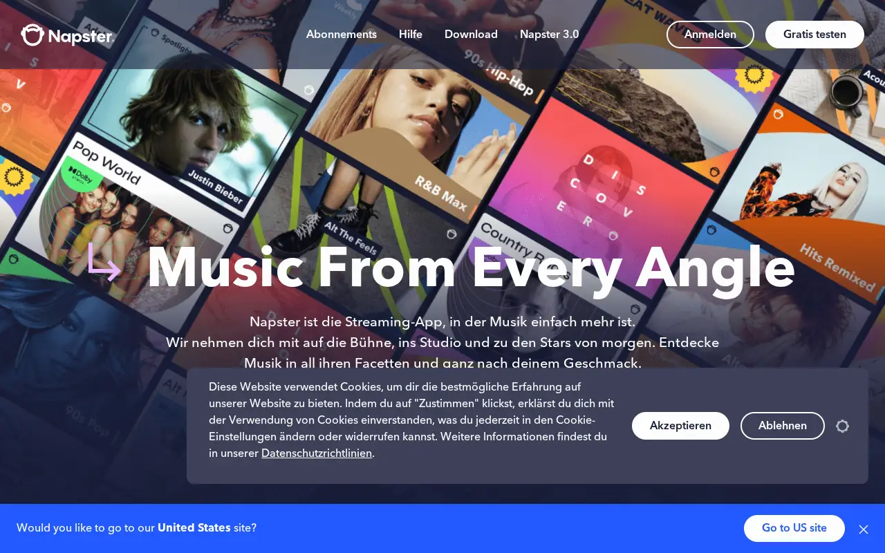 napster.com in 2022