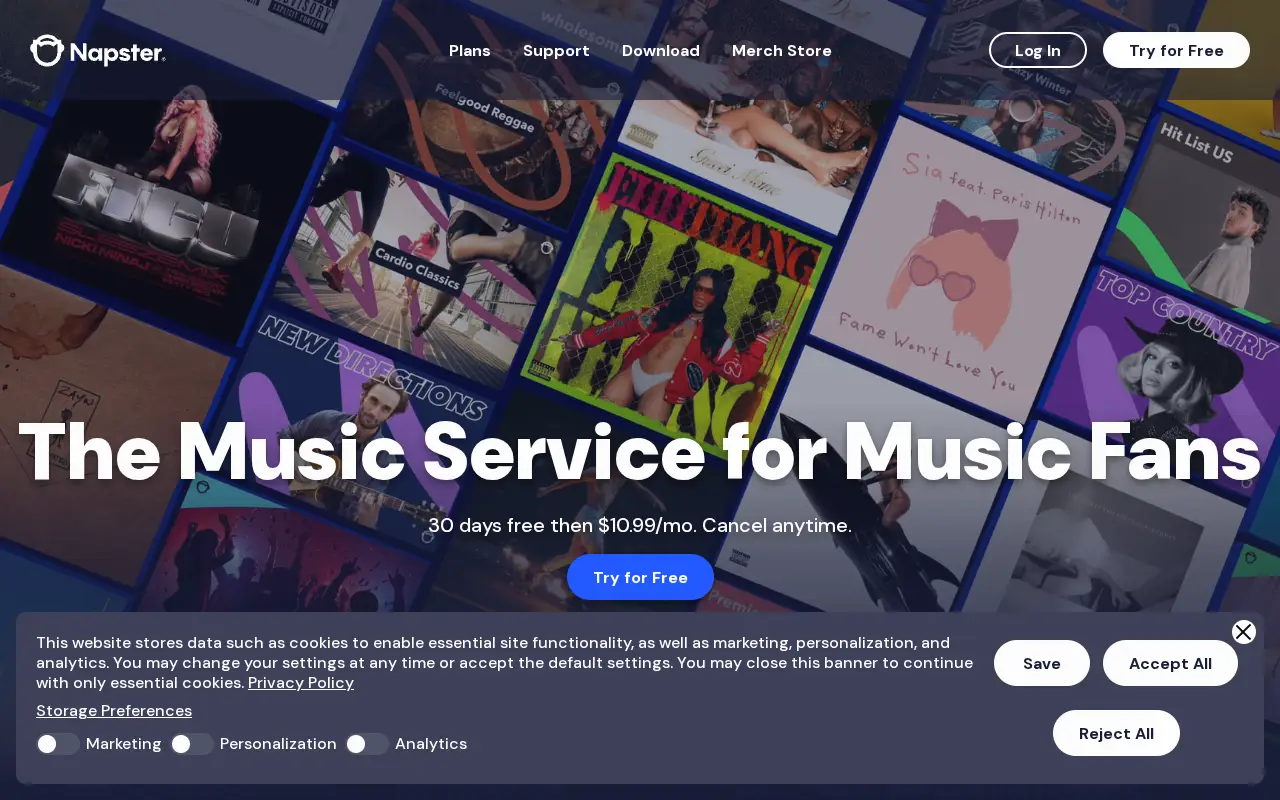 napster.com in 2025