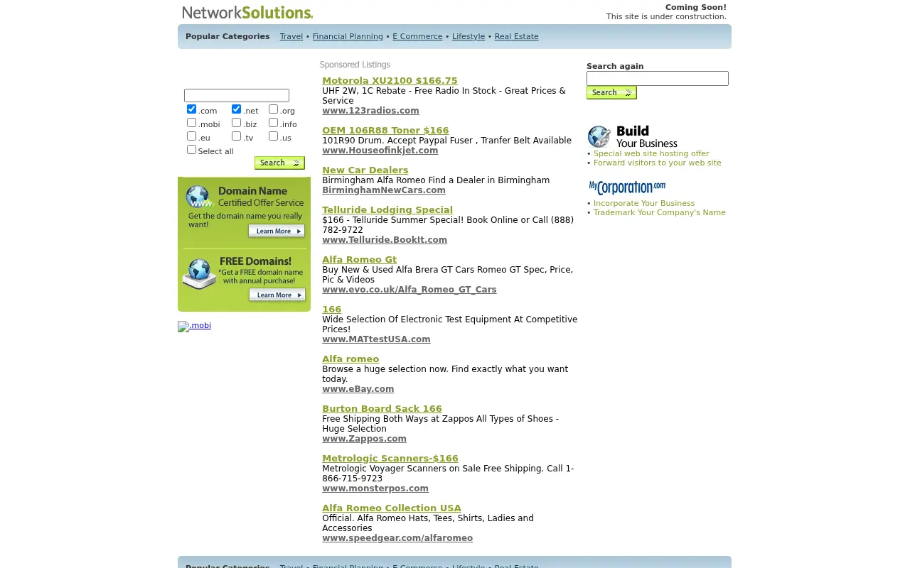 166.com in 2007