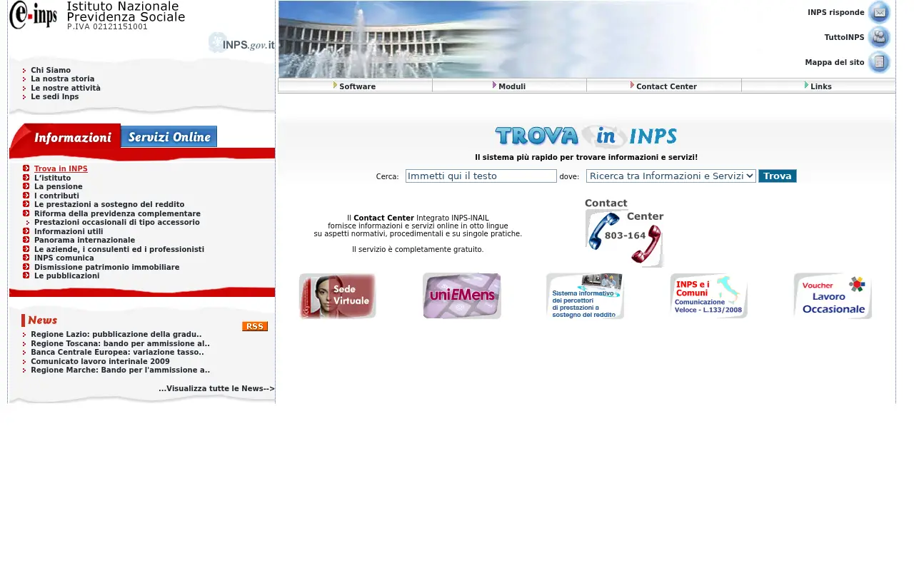 inps.it in 2009