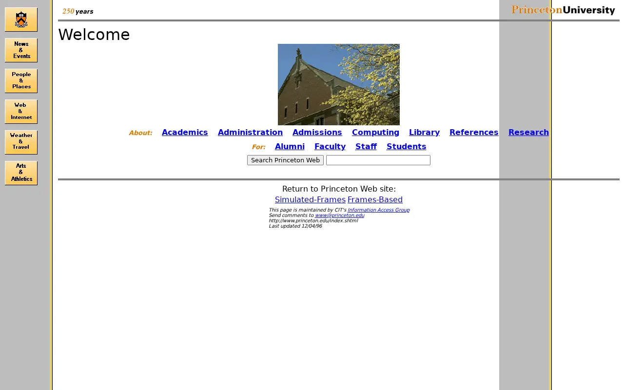 princeton.edu in 1996