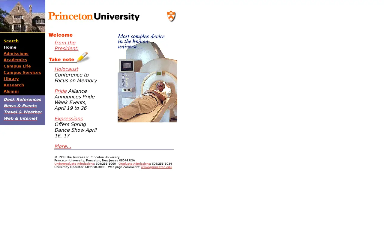 princeton.edu in 1999