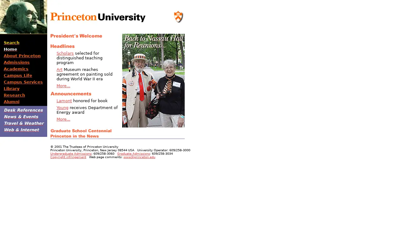 princeton.edu in 2001
