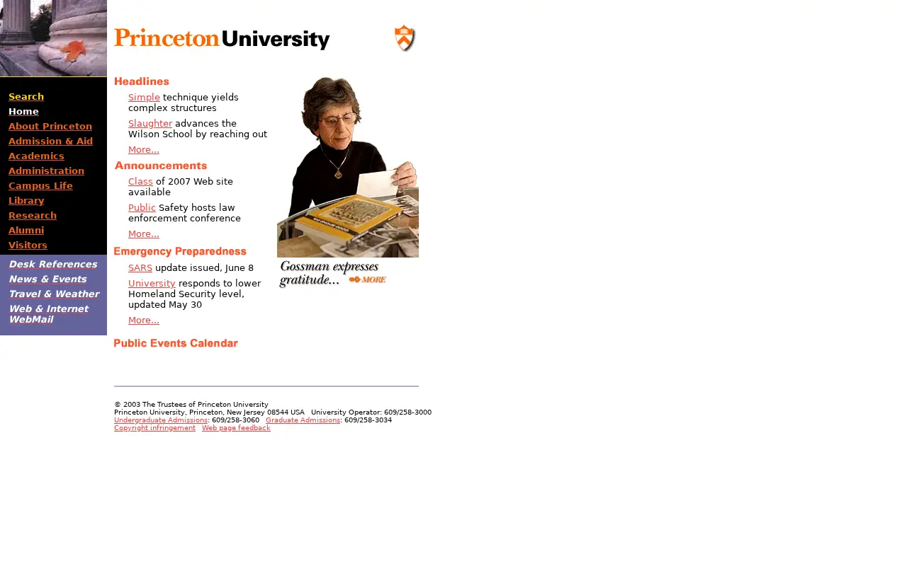 princeton.edu in 2003