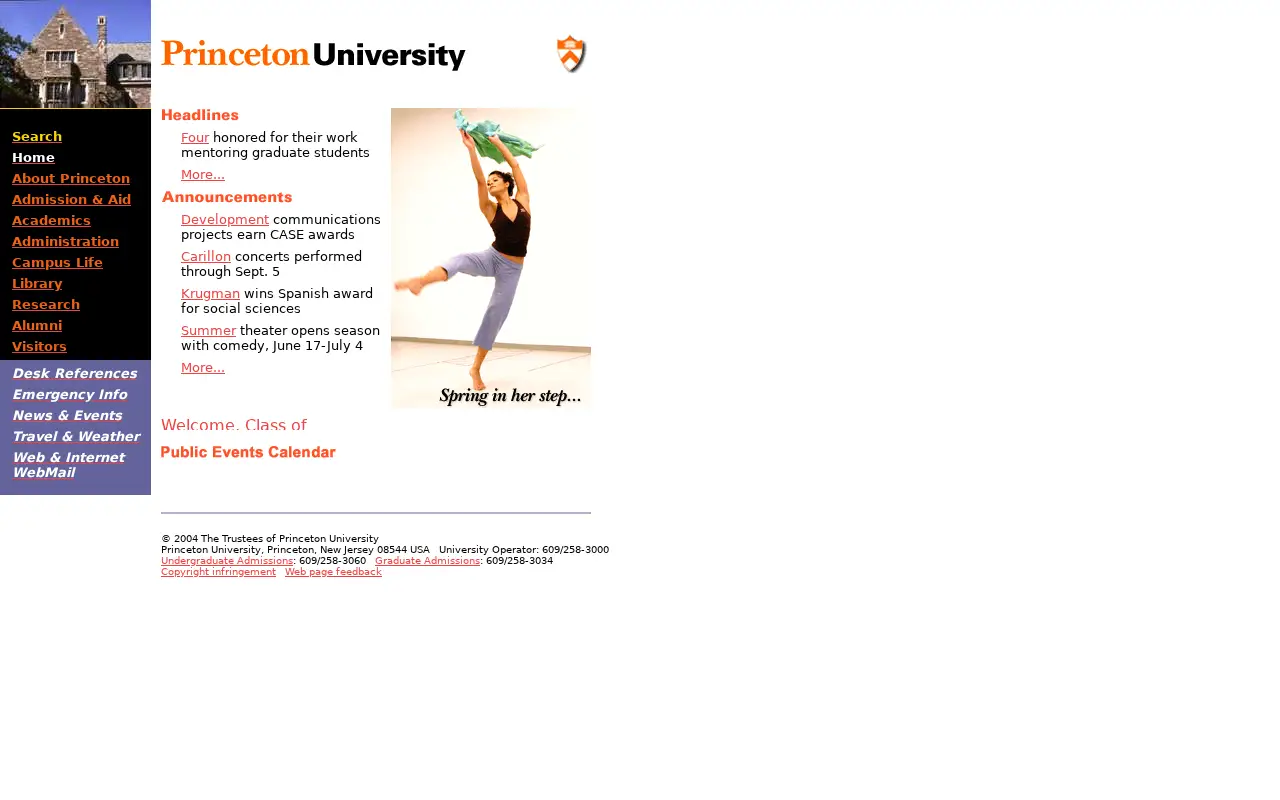 princeton.edu in 2004