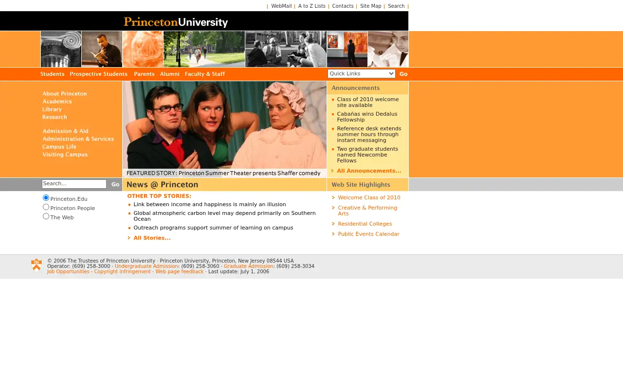 princeton.edu in 2006